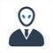 Angry Boss icon. Angry scary scream boss businessman