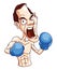 Angry Boxer Color Illustration Design