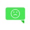 Angry bubble chat dialogue emotion face message sad speech icon