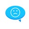 Angry bubble chat dialogue face message sad icon