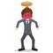 angry businessman with explosion head