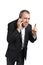 Angry Businessman talking on the phone