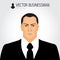 Angry businessmand avatar, businessman icon, business portrait, character