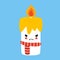 Angry Candle Emoji Vector