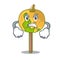 Angry candy apple mascot cartoon