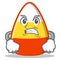 Angry candy corn character cartoon