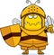 Angry Cartoon Bee Knight