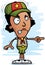 Angry Cartoon Black Woman Scout