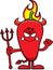 Angry Cartoon Chili Pepper Devil