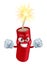 Angry cartoon firecracker