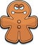 Angry Cartoon Gingerbread Man