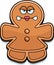 Angry Cartoon Gingerbread Woman