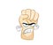 Angry cartoon illustration of fist