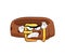 Angry cartoon illustration of leather belt