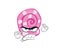 Angry cartoon illustration of snail shell