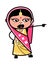 Angry Cartoon Indian Woman Shouting