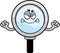 Angry Cartoon Magnifying Glass