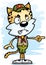 Angry Cartoon Male Bobcat Scout