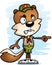 Angry Cartoon Male Squirrel Scout