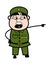 Angry Cartoon Military Man Shouting