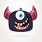 Angry cartoon monster. Angry black monster emotion. Halloween vector illustration. Big set of carton monsters clipart.