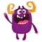 Angry cartoon monster screaming. Yelling angry monster expression. Halloween vector illustration.