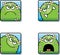 Angry Cartoon Plant Monster Icons