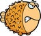 Angry Cartoon Pufferfish