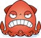 Angry Cartoon Squid