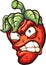 Angry cartoon strawberry