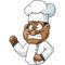 Angry chef man cartoon mascot design