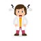 Angry Chemist Woman Cartoon Character