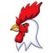 Angry chicken rooster head mascot