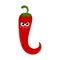 Angry chili pepper cartoon