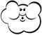 Angry Cloud Cartoon Vector Clipart