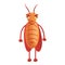 Angry cockroach icon, cartoon style