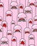 Angry condom pattern seamless. Evil rubber background. vector texture