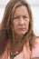 Angry confident mature woman outdoor