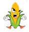 Angry corn cartoon
