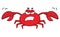 Angry Crab Cartoon Mascot Character. Vector Illustration