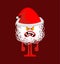 Angry Crazy Santa cartoon. Christmas grandfather. Xmas and New Year vector illustration