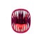 Angry creature yell, monster mouth vector icon