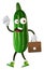 Angry cucumber, illustration, vector