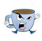 Angry Cup of coffee cartoon