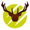 Angry deer badge