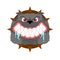 Angry dog face isolated. Evil Bulldog Head. vector illustration