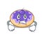 Angry donut blueberry mascot cartoon