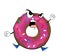 Angry doughnut cartoon