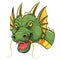 Angry dragon head mascot
