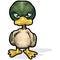 Angry Duck with clipping path